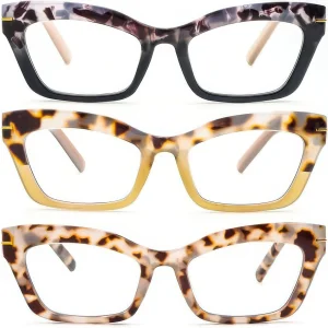 Okulary do czytania kollyseek 3 szt. Cat Eye retro dla kobiet +1.00