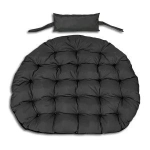 Poduszka ogrodowa 120 cm na krzesło wiszące bocianie gniazdo wodoodporna czarna