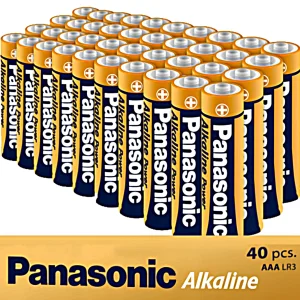 40x najmocniejsze baterie alkaliczne Panasonic Power LR03 AAA