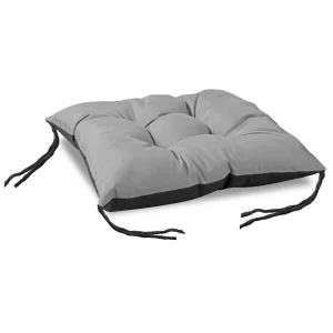 Poduszka ogrodowa 42x42 cm na krzesło wodoodporna szara