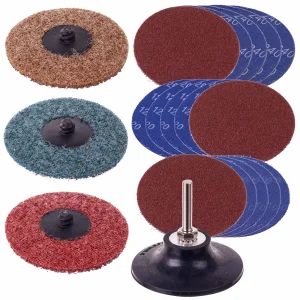 Krążki ścierne 75mm 19el Włóknina 6mm Szlifierka Wiertarka system Roloc