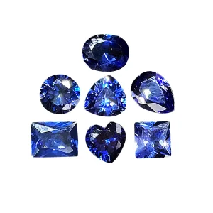 Szafir naturalny kamień 7 szt zestaw półszlachetne kamienie do kolekcji i jubilerstwa