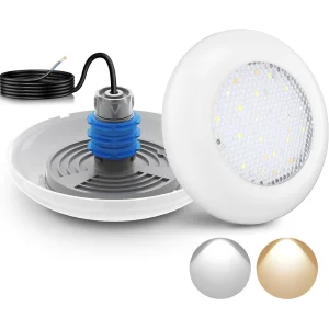 Reflektor LED basenowy LyLmLe 12W IP68 12V Ø190 mm 2 kolory (3000K/6000K)