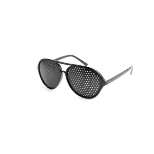 Okulary ajurwedyjskie do poprawy wzroku czarne bezsoczewkowe okulary z otworkami poprawiające ostrość widzenia i relaks oczu