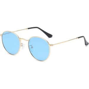 Okulary unisex przeciwsłoneczne polaryzacyjne RUNHUIS retro lekkie metalowe