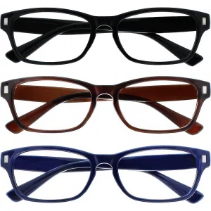 Okulary do czytania La Société RRR77 +1.0 unisex zestaw 3 szt.