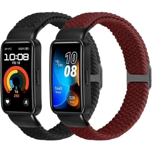 Paski plecione 2szt. do Huawei Band 9/8 Janpso regulowany nylonowy pasek