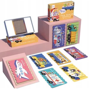 PUZZLE PATYCZKI POJAZDY JHTOY-194