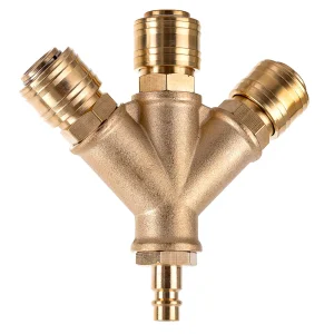 Rozdzielacz Pneumatyczny Powietrza Czwórnik Szybkozłączki MOSIĘŻNY 1/2