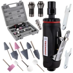 Szlifierka Pneumatyczna Trzpieniowa Prosta DIAX 3mm 6mm Kamienie Zestaw