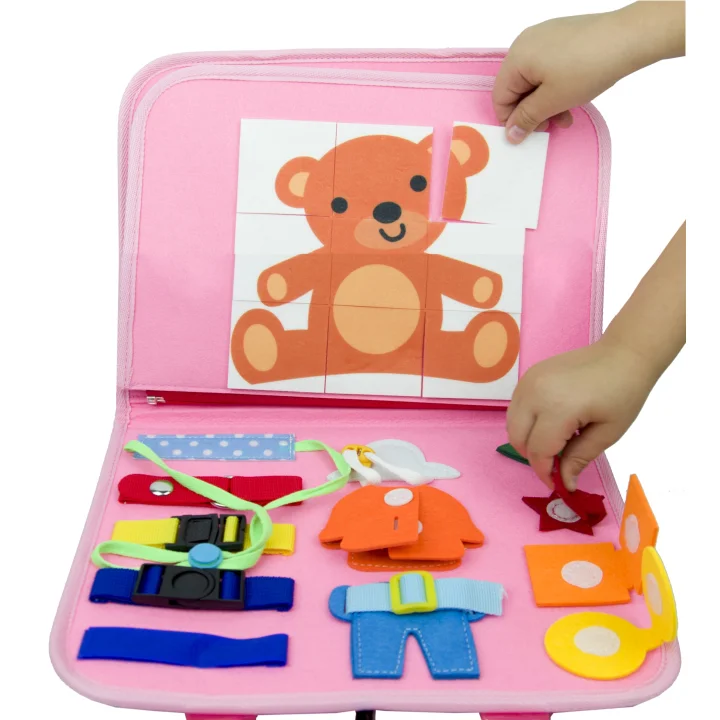 TABLICA SENSORYCZNA SYRENKA MONTESSORI MANIPULACYJNA KSIĄŻKA 3D