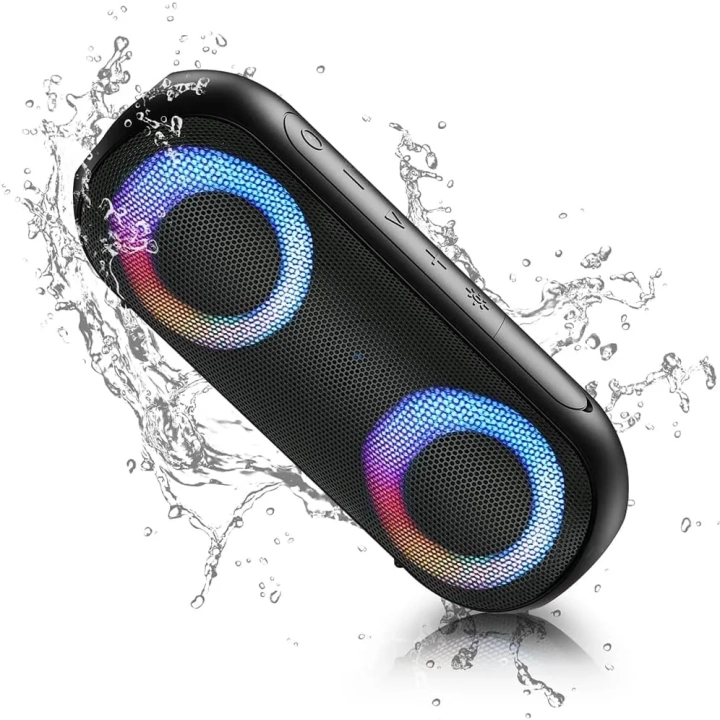 Głośnik Bluetooth NOTABRICK z oświetleniem RGB, 30 W, IPX7, czarny