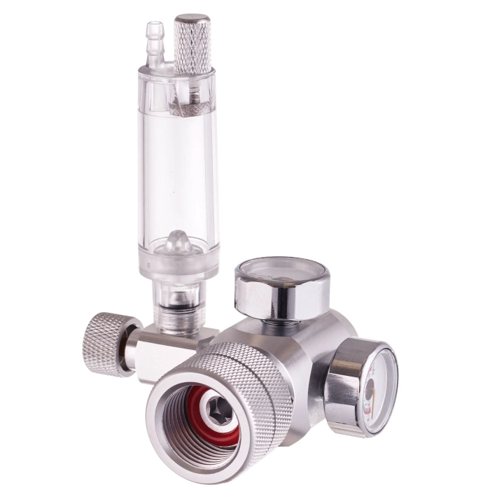 Reduktor CO2 do AKWARIUM Licznik Bąbelków Regulator Akwarystyczny Manometry