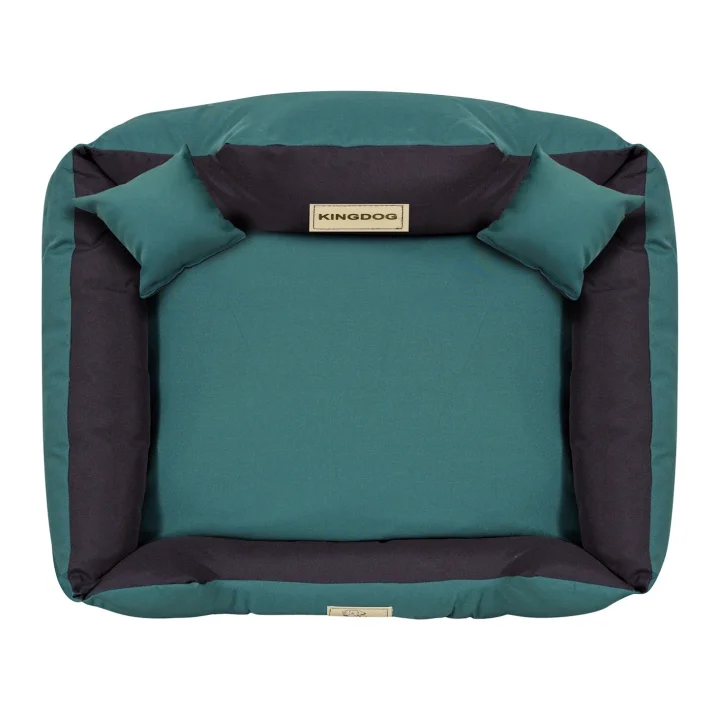 Legowisko dla psa kojec KINGDOG MM43 75x65 cm personalizowane rozbieralne antyslip zielone