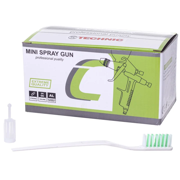 Pistolet Lakierniczy Malowania MINI HVLP Dysza 1,0 BLACK do Zaprawek 125ml