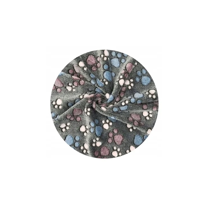 Koc polarowy 70x50 cm łapy ciemne