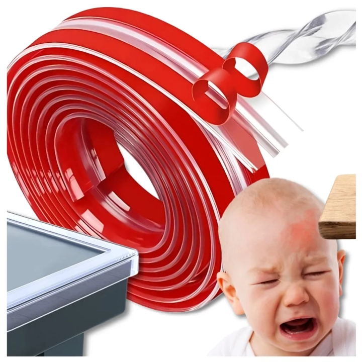 BEZBARWNA TAŚMA ZABEZPIECZAJĄCA KANTY MEBLI LISTWA NA ROGI OSŁONA KRAWĘDZI NICEKIDS 3m