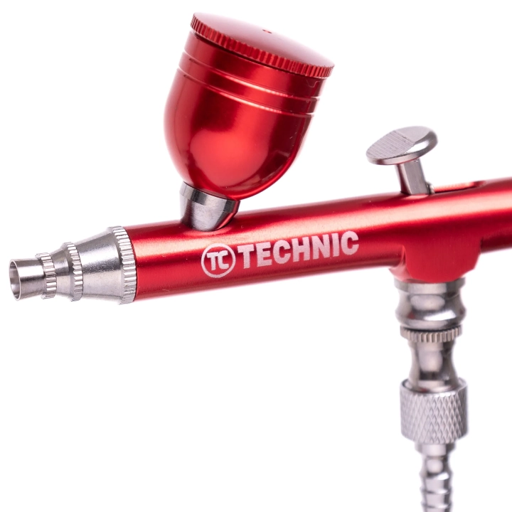 Aerograf Modelarski z Dyszą 0,3mm B-130 DOUBLE ACTION RED MINI Pistolet