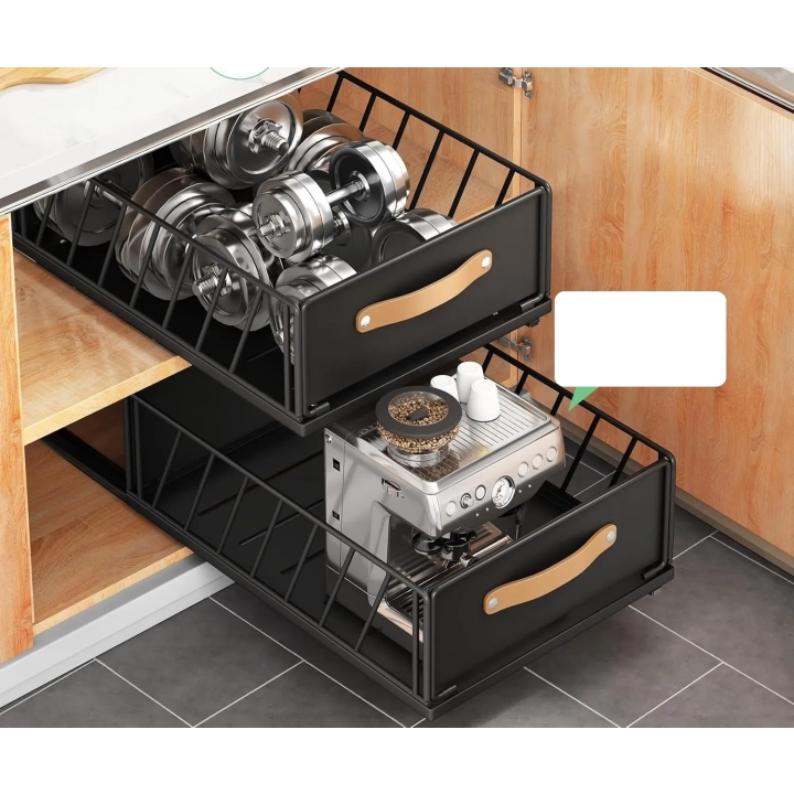 Organizer wysuwany do szafki kuchennej Kitstorack 40x25x16 cm z uchwytem