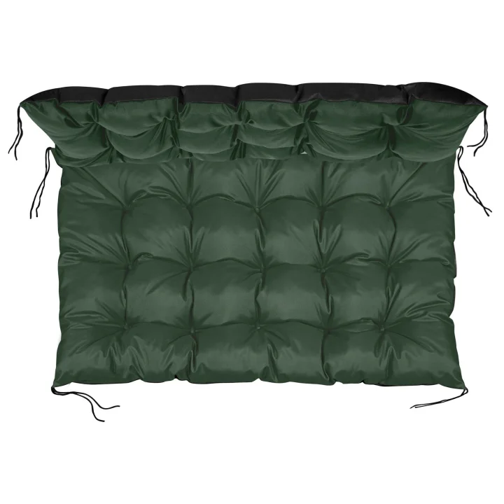 Zestaw Poduszka ogrodowa 120/80 cm + 120/40 cm na ławkę palety wodoodporna zielona