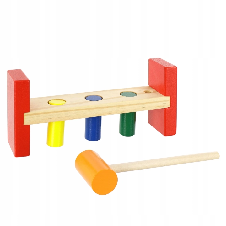 LT329 DREWNIANY WYBIJAK SENSORYCZNY MŁOTEK KOŁKI