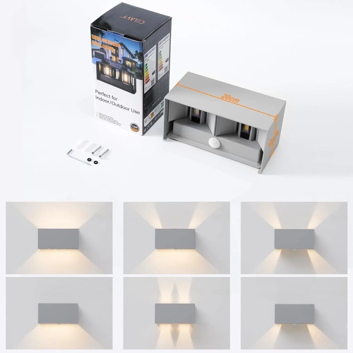 Zewnętrzna lampa CELAVY CE-1006C LED z czujnikiem ruchu lampa elewacyjna wodoodporna do ogrodu