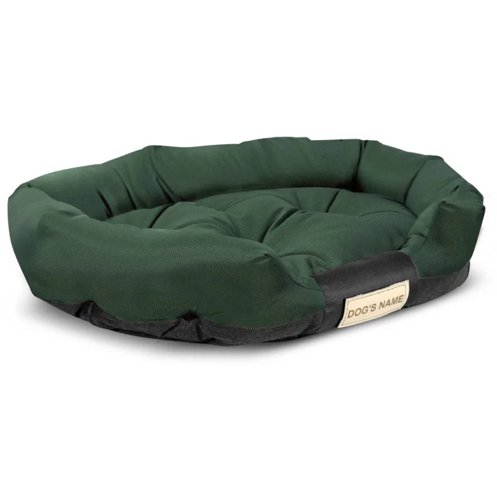 Legowisko dla psa 100x75 cm personalizowane wodoodporne zielone