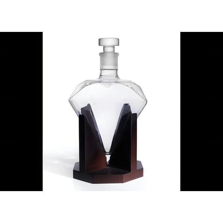 Karafka diamentowa RESTEQ 1L do whisky i alkoholi, elegancka forma