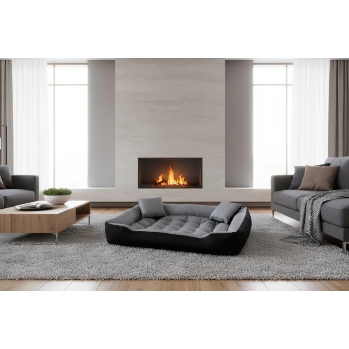 Legowisko dla psa kojec ECCO 145x115 cm wodoodporne szare