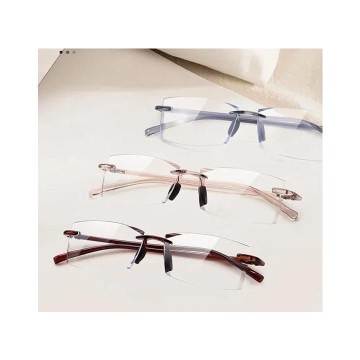 Okulary do czytania bezramkowe TERAISE lekkie unisex antyblue light