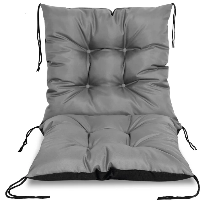 Poduszka ogrodowa 50x50x50 cm na krzesło wodoodporna szara