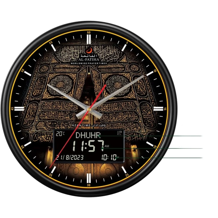 Cyfrowy zegar modlitewny Azan do domu/biura/meczetu Azan-Uhr POWYSTAWOWY