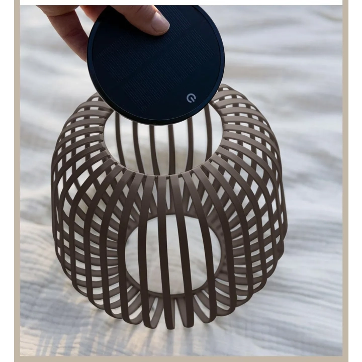 Lampa solarna zewnętrzna LUUK LIFESTYLE S1829-17 IP44 72h światło brązowa