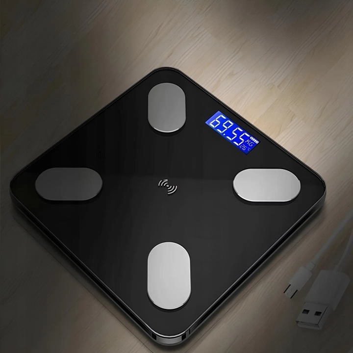 Waga podłogowa Retoo E032 z analizą masy ciała 2xAAA do 180 kg