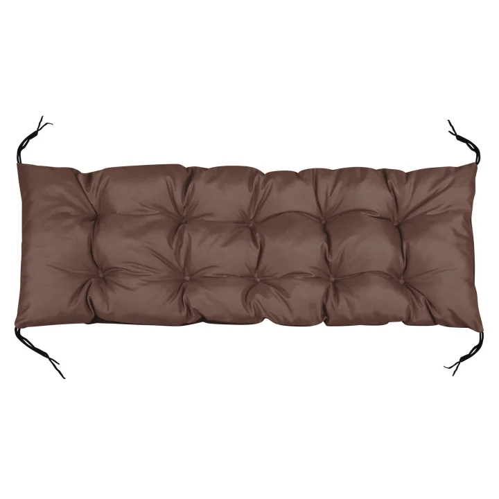 Poduszka ogrodowa 120x40 cm wodoodporna na ławkę palety brązowy