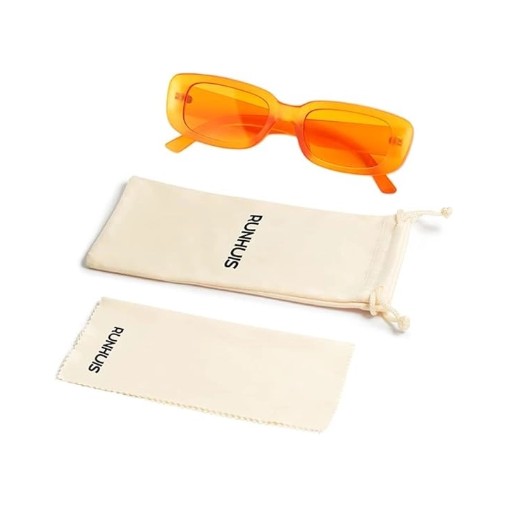 Okulary przeciwsłoneczne retro prostokątne RUNHUIS unisex małe kwadratowe vintage
