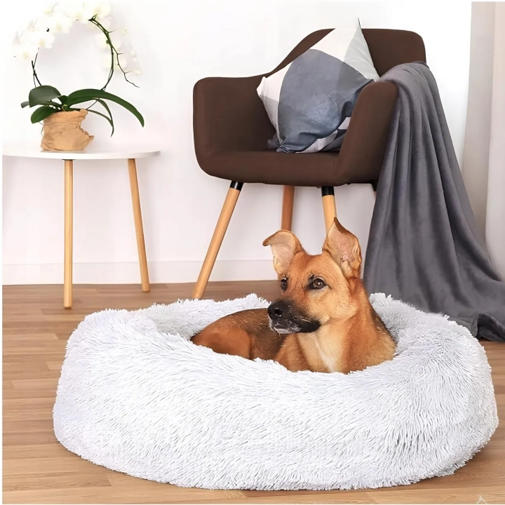 Poduszka dla psa Puppy Love, szerokość 100 cm, jasnoszara