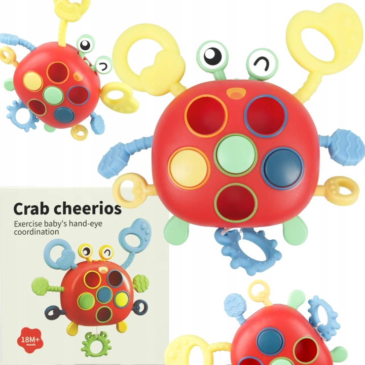 GRYZAK KRAB SENSORYCZNA ZABAWKA RUCHOME ELEMENTY
