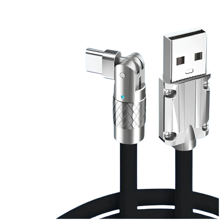 Kabel szybkiego ładowania USB typu C 120w 6A 150cm czarny