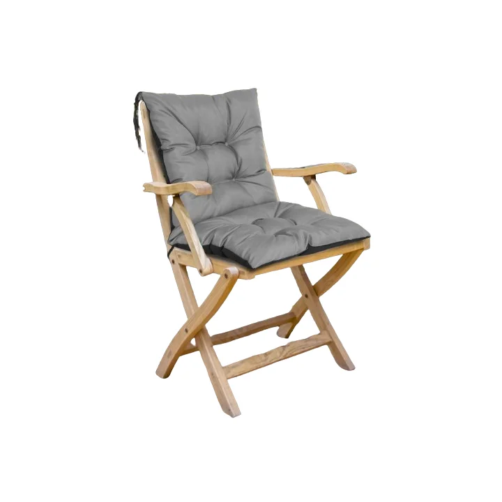 Poduszka ogrodowa 50x50x50 cm na krzesło wodoodporna szara