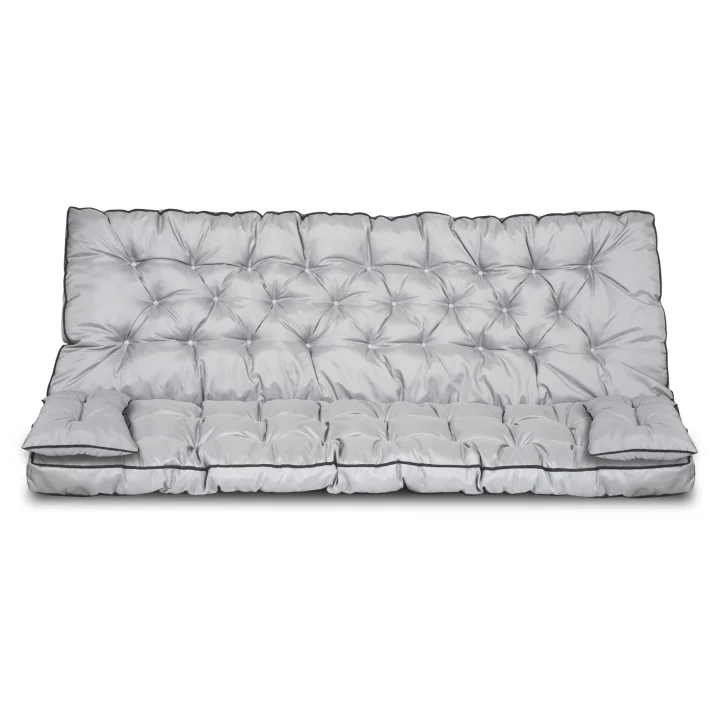 Zestaw ogrodowy wysoki bok z lamówką 180x60x50 cm szary