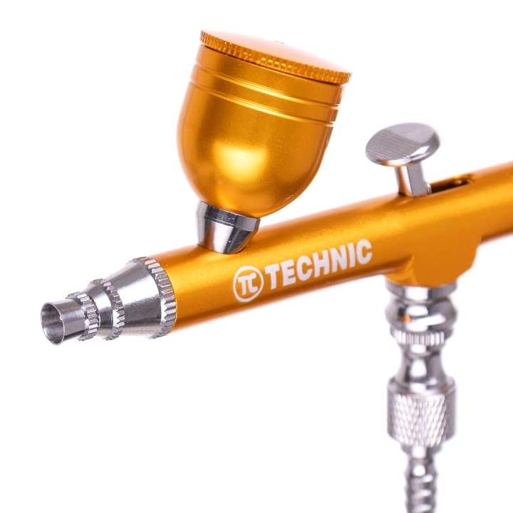 Aerograf Modelarski z Dyszą 0,3mm B-130 DOUBLE ACTION GOLD MINI Pistolet