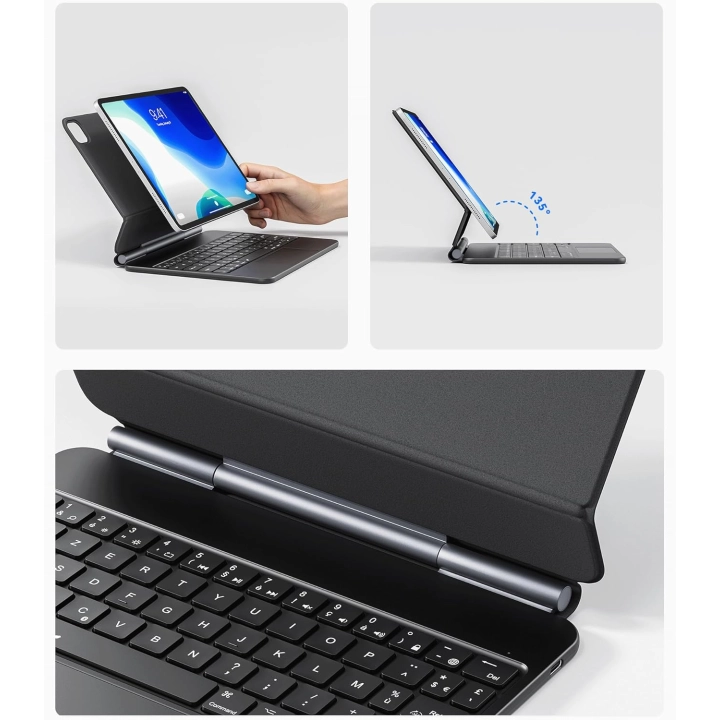 Klawiatura Earto iPad Air 11 2024 magnetyczna YX1100-BK-FR-B AZERTY (FR)