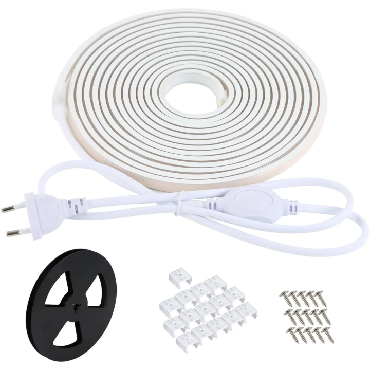 Taśma LED COB PCNING 10 m 220 V IP67 wodoodporna ciepła 3000K POWYSTAWOWY