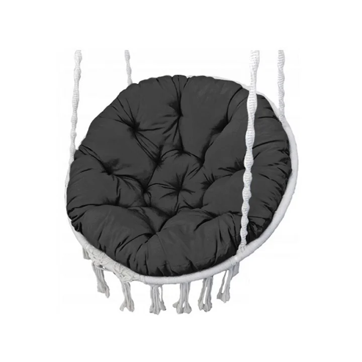 Poduszka ogrodowa 110 cm na krzesło wiszące bocianie gniazdo wodoodporna czarna