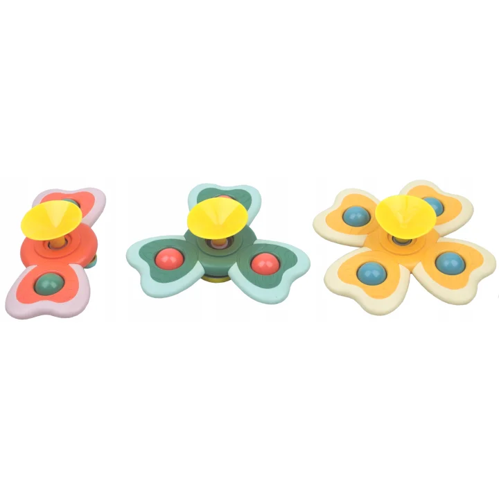 LT502 ZESTAW 3 SPINNERÓW DO ZABAWY SPINNER Z PRZYSSAWKĄ IDEALNE W PODRÓŻY