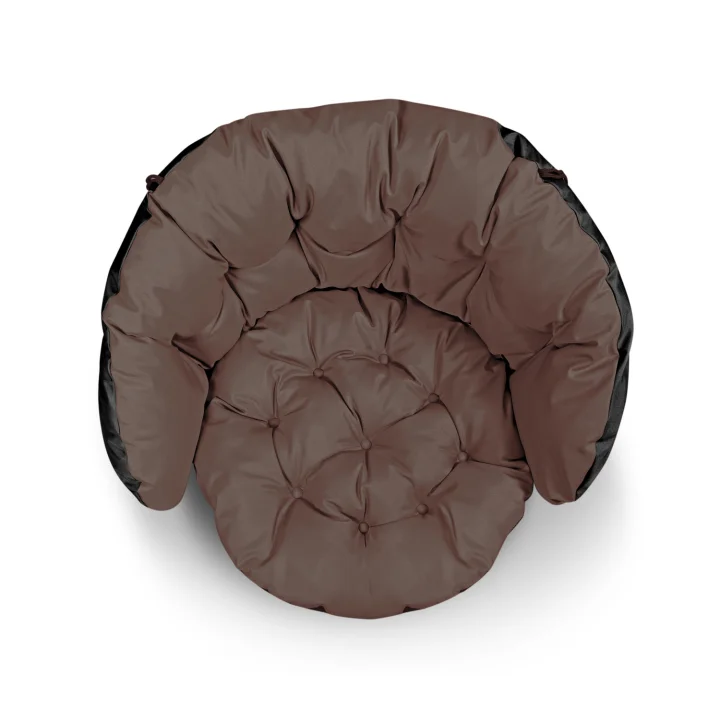 Poduszka ogrodowa 122x40 cm na krzesło huśtawkę wiszącą bocianie gniazdo wodoodporna brązowa