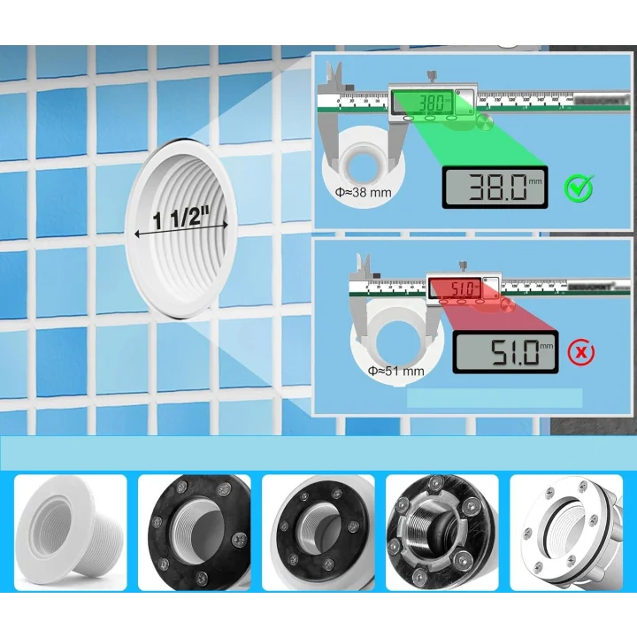 Reflektor LED basenowy LyLmLe 12W IP68 12V Ø190 mm 2 kolory (3000K/6000K)