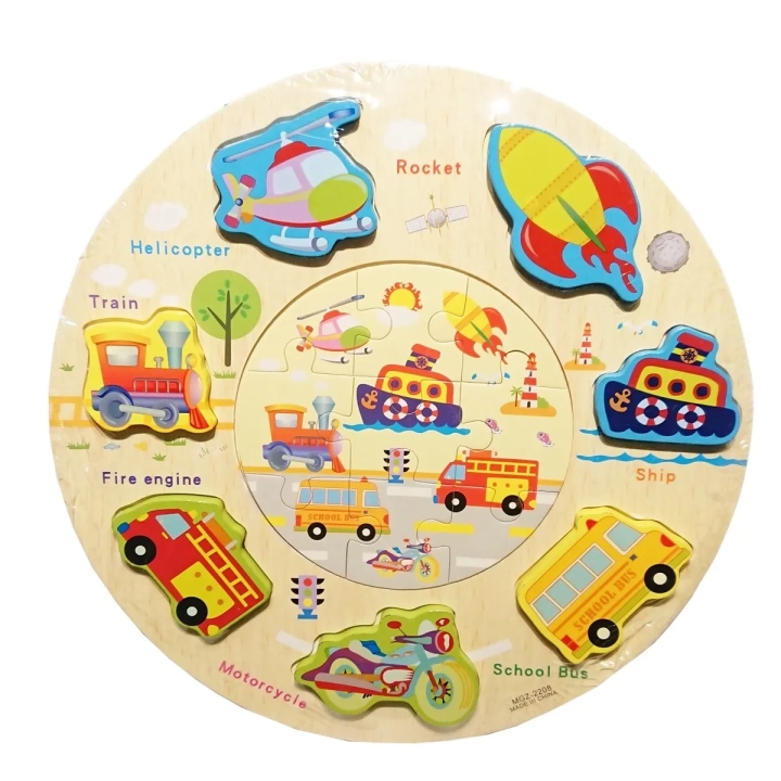 PUZZLE OKRĄGŁE POJAZDY