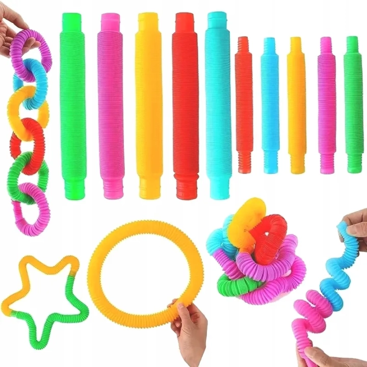 RURKI SENSORYCZNE 20 SZTUK KREATYWNY ZESTAW TUB POP UP RURY RUREK